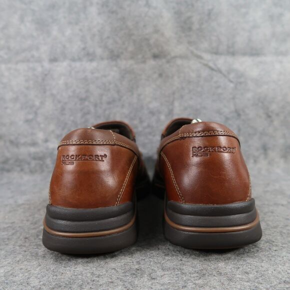 Rockport Shoes Mens 9 Slip On Loafer Casual Leather Comfort Moc Brown Work Walk - Picture 5 of 16